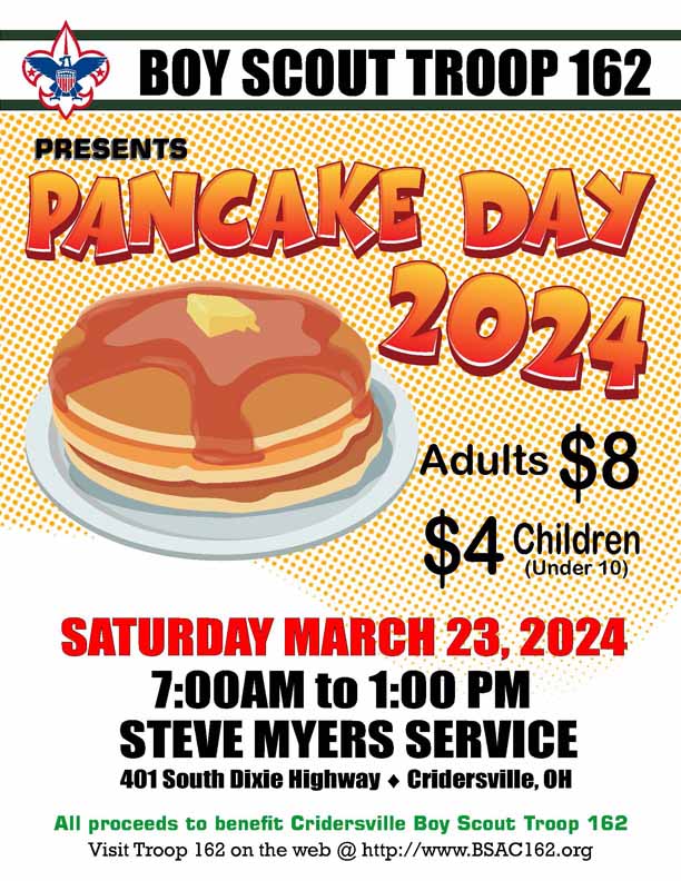 Pancake Day 2024 Flyer